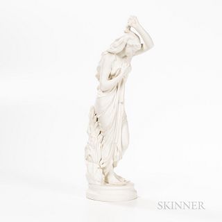 Minton Parian Figure of Maiden Flower of the Field
