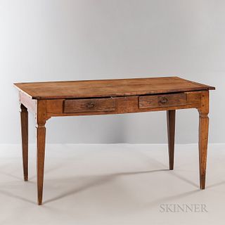 French Provincial Oak Worktable