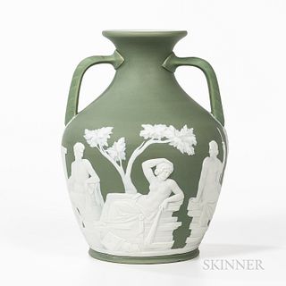 Wedgwood Green Jasper Dip Portland Vase