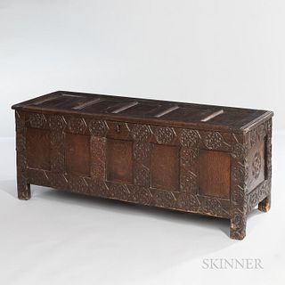 Carved Oak Chest