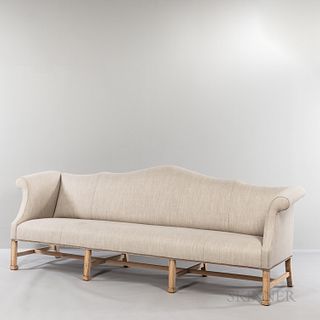 Upholstered Chippendale-style Sofa