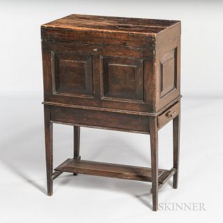 Oak Silver Chest-on-stand