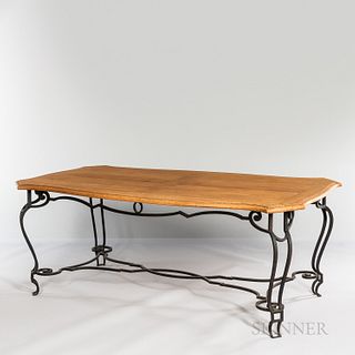 Belgian Oak and Iron Table