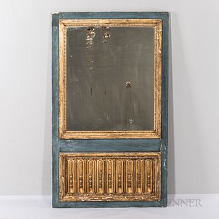 Period Louis XVI Painted and Gilded Mirror