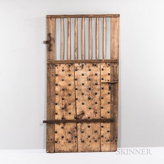 French Studded Iron and Chestnut Gate