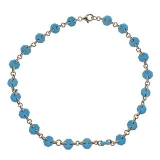 Laura Munder 18k Gold Turquoise Link Necklace