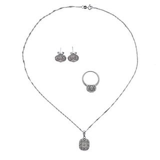 Le Vian LeVian Gold Diamond Earrings Necklace Ring Set