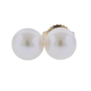 Mikimoto 18K Gold Pearl Stud Earrings