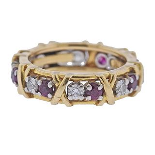 Tiffany &amp; Co Schlumberger  Diamond Sixteen Stone Ring
