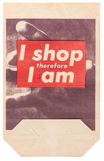 Barbara Kruger
(American, b. 1945)
I Shop Therefore I Am, 1990