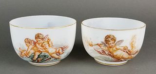 Pair of 19th C. Baccarat Opaline Bowls