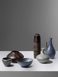 Carl-Harry Stalhane
(Swedish, 1920-1990)
Collection of Six Vessels
