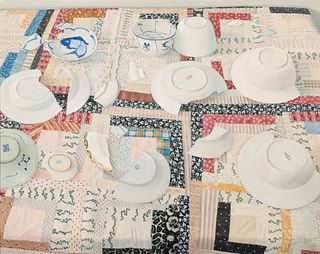 Peter Plamondon
(American, 1944-2020)
Dishes on Quilt, 1981