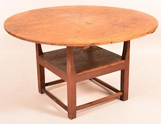 Early 19th Century Mixed Wood Bench Table.