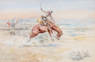 Charles M. Russell (1864–1926) — Cowboy on a Bronco (1898)