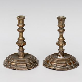 Pair of candlesticks; Italy, last third of the seventeenth century.
Bronze.