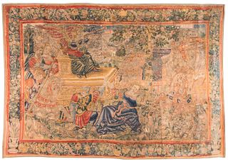 Tapestry; Flemish workshop, first half of the seventeenth century.
"King David bringing the ark from Jerusalem".