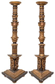 Pair of axemen; Spain, Italy, XVII century.
Wood.