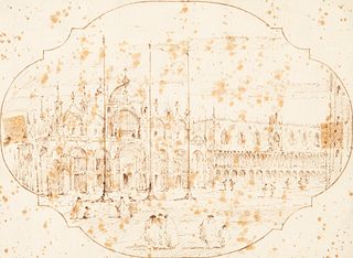 Venetian school; second half of the 18th century.
"Saint Mark of Venice".
Ink drawing.