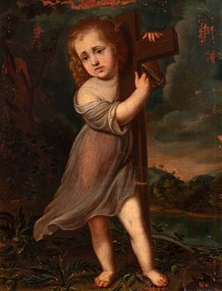 Andalusian School; second half of the seventeenth century.
"Infant Jesus of Passion.
Oil on canvas.