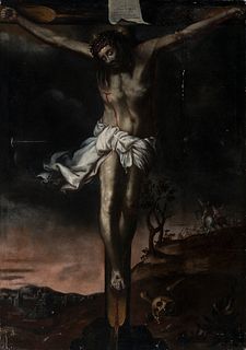 Andalusian School; XVII century.
"Christ crucified".
Oil on canvas.