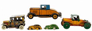 Marx Tin Lithographed Toy Car Assortment