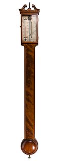 George III Style Mahogany Stick Barometer