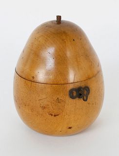 English Pear Form Tea Caddy, 18th Century