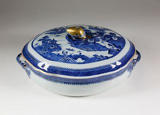 Nanking Oval Covered Tureen, circa 1820-40