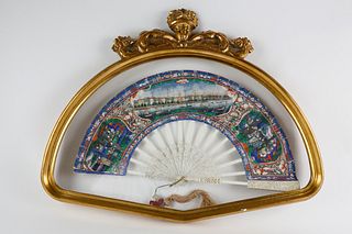 Exceptional China Trade Fan, circa 1850