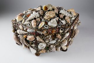 Fine Decorative Coquillage Shell-Work Coffret