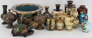Assorted Grouping Of Satsuma, Cloisonne and Enamel