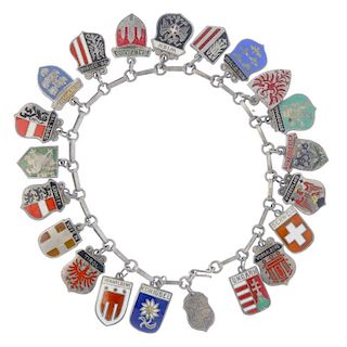 Five charm bracelets, a charm necklace and a selection of loose charms. To include a total of 107 su