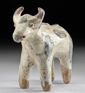 13th C. Thai Sukhothai Glazed Pottery Cow, ex-Museum