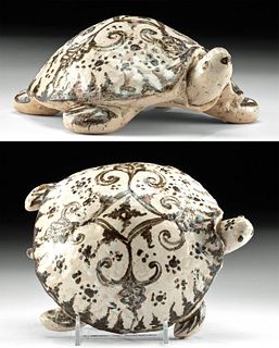 13th C. Thai Sukhothai Glazed Pottery Turtle, ex-Museum