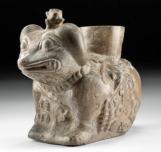 Moche Brownware Zoomorphic Spouted Vessel, ex-Museum