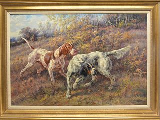 Impressive oil on canvas, Edmund Osthaus (1858-1928).