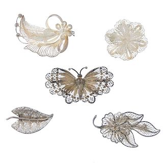 A selection of silver and white metal jewellery. To include mainly filigree jewellery, many pieces o