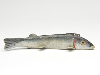  Very rare cisco or white fish decoy, Oscar Peterson, Cadillac, Michigan, 1st quarter 20th century.