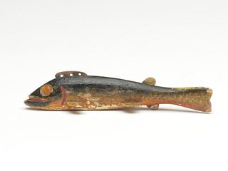 Walleye fish decoy, Oscar Peterson, Cadillac, Michigan, 1st quarter 20th century.