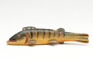 Perch fish decoy, Oscar Peterson, Cadillac, Michigan, 1st quarter 20th century.