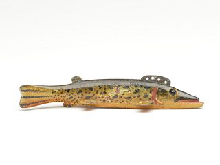 Musky fish decoy, Oscar Peterson, Cadillac, Michigan, 1st quarter 20th century.