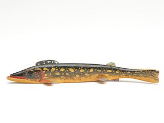 Pike fish decoy, Oscar Peterson, Cadillac, Michigan, 1st half 20th century.