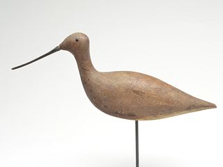 Extremely rare godwit, from New Jersey, last quarter 19th century.