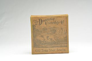 100 count shotgun shell box, The Dominion Cartridge Company.
