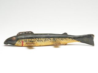 Sucker fish decoy, Jesse Ramey, Cadillac, Michigan, circa 1930.