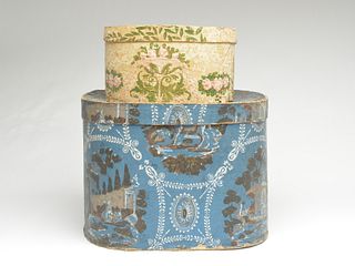Two 19th century "wallpaper boxes."