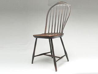 Bowback winsor chair, mid 1800s, central Maine.