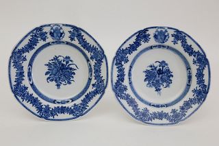 Pair of Chinese Export Armorial Small Dishes, Arms of Darlymple, circa 1785