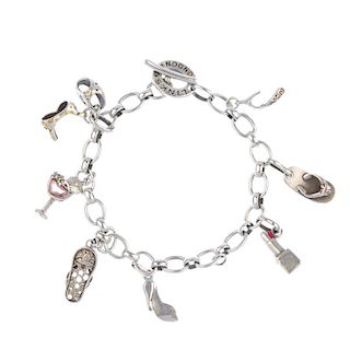 LINKS OF LONDON - two bracelets, with four non designer charms. To include Links of London bikini an